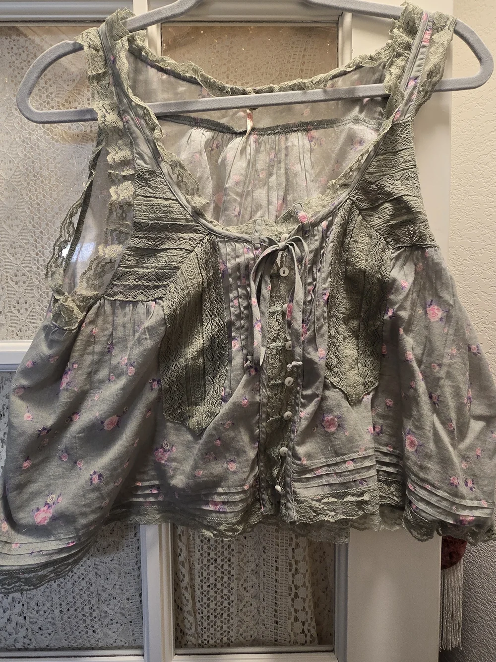 Free People Evermore Tank Top in Sage Green